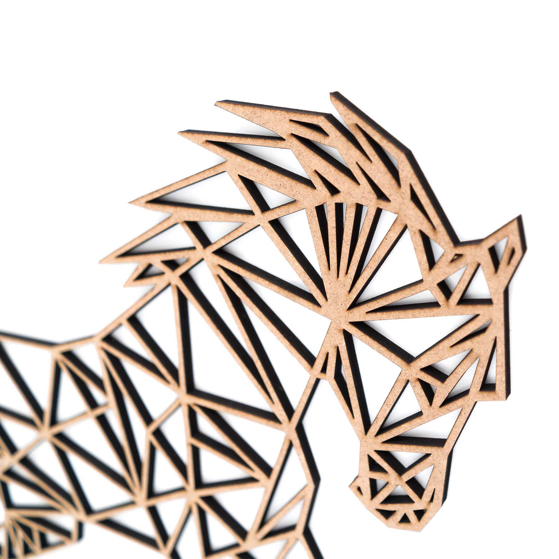 toenemen Voorzichtigheid Shinkan Geometrisch Paard | Hout | Decoratie – Geometricart